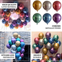 5 Pack | 18inch Metallic Chrome Silver Latex Helium/Air Party Balloons