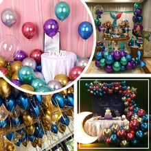 25 Pack Metallic Chrome Gold Air or Helium Latex Balloons 12 Inch