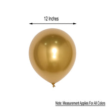 12 Inch Air or Helium Latex Balloons Metallic Chrome Gold 25 Pack