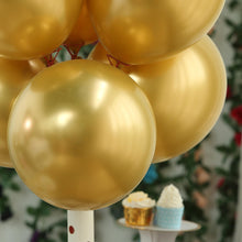 Air or Helium Metallic Chrome Gold Latex Balloons 12 Inch 25 Pack