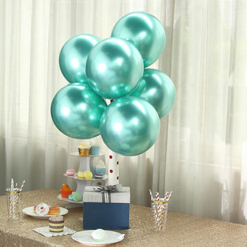 Create a Stunning Green Party Decor with Metallic Chrome Green Balloons