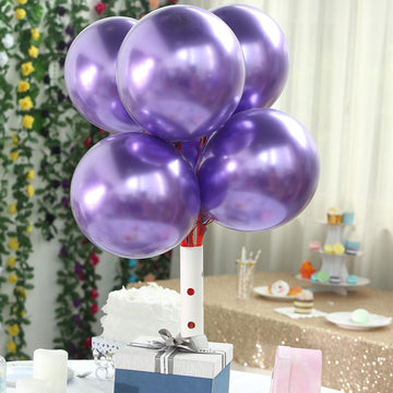 Elevate Your Party Decor with Metallic Chrome Purple Balloons