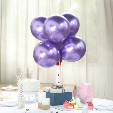 Add a Touch of Elegance with Metallic Chrome Purple Balloons