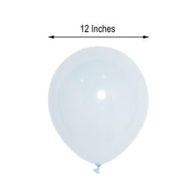12 Inch Air or Helium Latex Balloons Matte Pastel Ice Blue 25 Pack