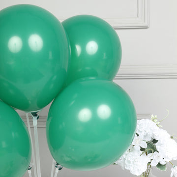 Effortless Party Decoration with our Matte Pastel Hunter Emerald Green Balloons