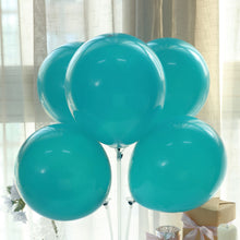 25 Pack of Matte Pastel Peacock Teal 12 Inch Air & Helium Latex Balloons 