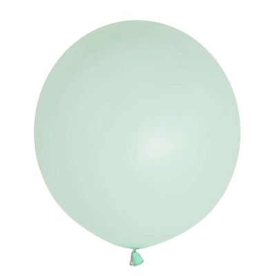 Mint green balloon on a plain background