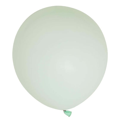 Green balloon on a plain white background