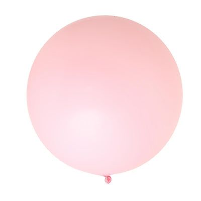 Pink helium balloon on a plain background