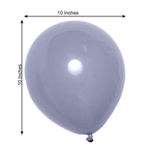 25 Matte Blue/Gray 10 Inch Latex Balloons Double Stuffed