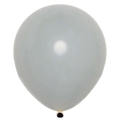 Gray balloon against a plain white background