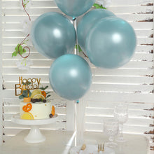 12 Inch Shiny Dusty Blue Balloons 25 Pack Double Stuffed Prepacked Latex