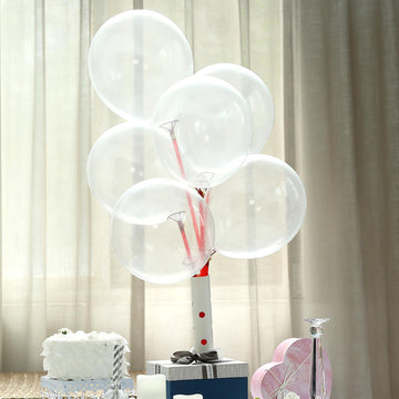 Shiny Pearl Clear Latex Prom Balloons for Stunning Event Decor