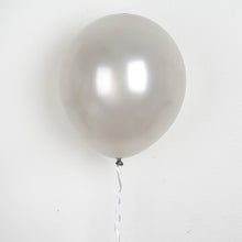 25 Pack | 12inch Shiny Pearl Silver Latex Helium, Air or Water Balloons