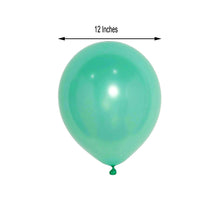 12 Inch Helium Air or Water Latex Balloons Shiny Pearl Turquoise 25 Pack