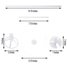 2 Pack | 30inch Clear Balloon Stand Stick Kit, Balloon Holder Columns