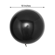 2 Pack | 18inch Shiny Black Reusable UV Protected Sphere Vinyl Balloons