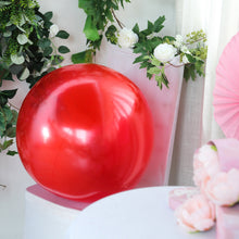 2 Pack | 30inch Big Shiny Red Reusable UV Protected Sphere Vinyl Balloons