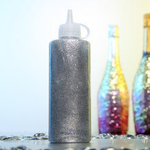 Metallic Silver Glitter Glue Sensory Bottle 4 oz