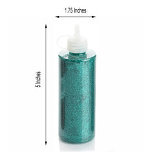 Turquoise Metallic Glitter Glue Sensory Bottle 4 oz 