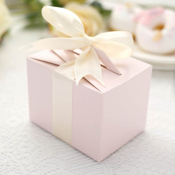 Blush Tote Party Favor Candy Gift Boxes - Add Elegance to Your Events