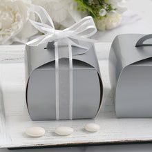 25 Silver Cupcake Favor Boxes 3.5 Inch Size