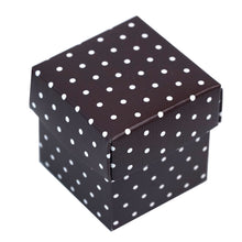 100 Pack | 2inch Chocolate/White Polka Dot Party Favor Candy Gift Boxes#whtbkgd