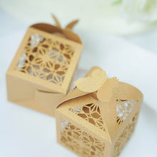 Laser Cut Butterfly Top Boxes Gold 25 In Pack