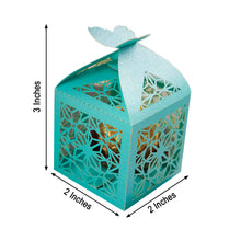 Laser Cut Butterfly Top Gift Boxes In Turquoise 