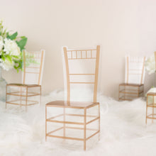 25 Pack Clear And Gold PVC Chiavari Chair Boxes