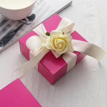 Fuchsia Cake Cupcake Party Favor Gift Boxes
