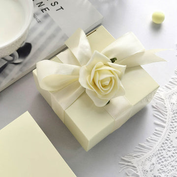 Ivory Cake Cupcake Party Favor Gift Boxes - Elegant and Stylish Packaging