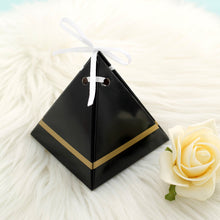 Black Pyramid Shaped Favor Candy Gift Box 25 Pack