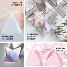 Marble Pyramid Shaped Candy Gift Favor Box Pack of 25