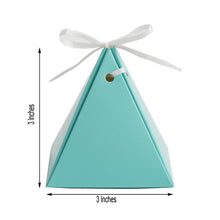 Candy Gift Pyramid Shaped Turquoise Favor Box 25 Pack