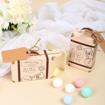 Vintage Airplane Suitcase Wedding Party Favor Candy Gift Box - A Unique and Thoughtful Gift