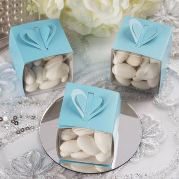 Light Blue DIY Wraps for Party Favor Candy Gift Boxes