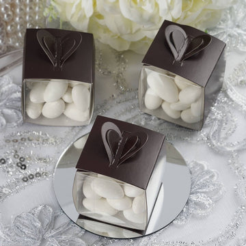 Elegant Chocolate DIY Wraps for Clear Party Favor Candy Gift Boxes