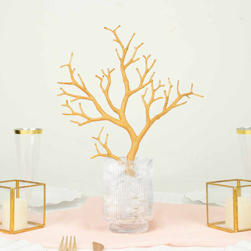 Add a Touch of Elegance with Metallic Gold Artificial Tree Branches