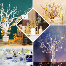 10 Pack | 14inch Metallic Gold Artificial Tree Branch DIY Vase Fillers, Plastic Dry Manzanita