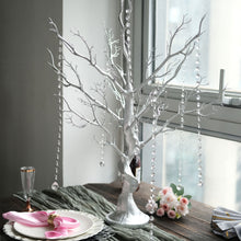 Metallic Silver 34 Inch Manzanita With 8 Acrylic Bead Chains Centerpiece Tree 