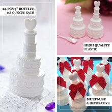 Bubbles 3 Inch Bridal Wedding Shower Favors Cake Heart Top White 24 Pack