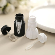 2 Inch Prefilled Favor Bride And Groom Shaped Bubble Bottles 24 Pack 