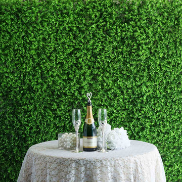 11 Sq ft. | Baby Green Boxwood Hedge Garden Wall Backdrop Mat - 4 Artificial Panels