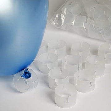 50 Pcs Balloon Arch Attachment Clips, 4 PT Clear Plastic Clips 1.25"