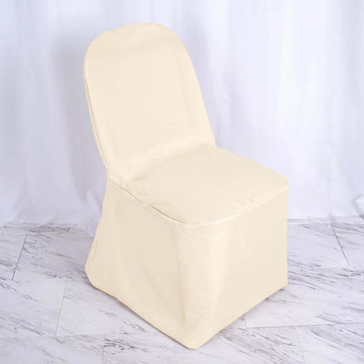Cream chair cover on a plain background