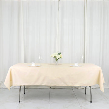 Elevate Your Event with a Beige Polyester Tablecloth