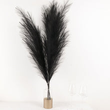 44 Inch Faux Black Artificial Pampas Grass Sprays Branches