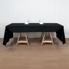 50"x120" Black Polyester Rectangular Tablecloth