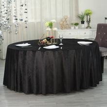 120inch Black Seamless Premium Velvet Round Tablecloth, Reusable Linen